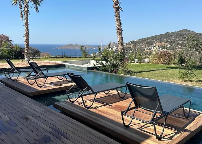 Toscana Yalikavak Sonsuz Havuz Lueks Villada Tatil Vila *